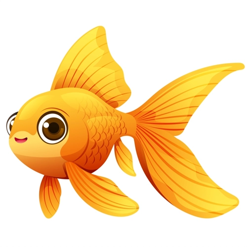 Under the Sea Theme Goldfish Transparent Sticker